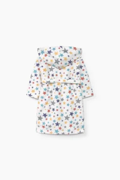 Crianças Textura Albornoz niños rizo 100% algodón estrellas