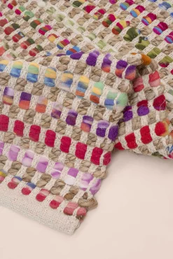 Calma House Alfombra de yute y tela multicolor Cando
