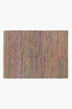 Calma House Alfombra de yute y tela multicolor Cando