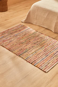 Calma House Alfombra de yute y tela multicolor Cando