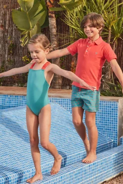 Crianças Gocco Bañador detalles fosforitos