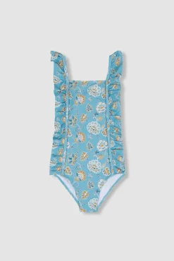 Crianças Gocco Bañador estampado flores azul claro