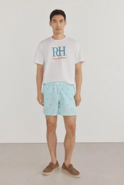 Pedro del Hierro Bañador estampado rayas logos