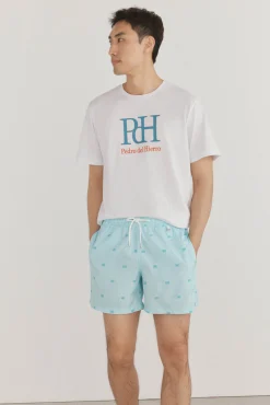 Pedro del Hierro Bañador estampado rayas logos