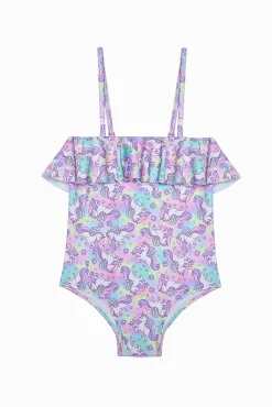 Crianças Penti Bañador floral volante