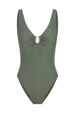 Modibodi Bañador menstrual escote verde
