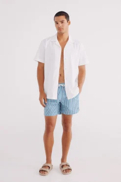 Springfield Bañador seersucker estampado rayas