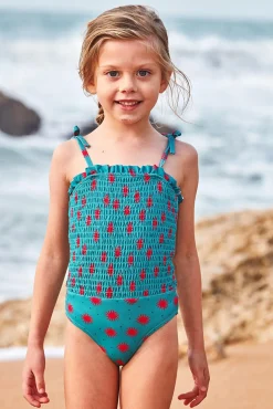 Crianças Gocco Bañador smock de soles azul claro