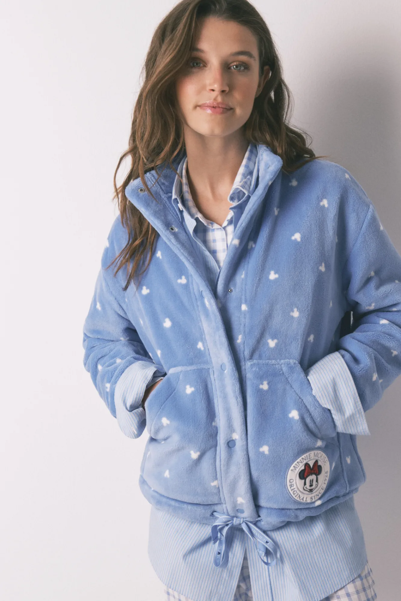 Women'secret Bata corta polar Mickey azul