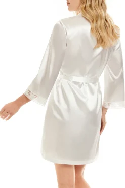 Ivette Bridal Bata corta satén sabela
