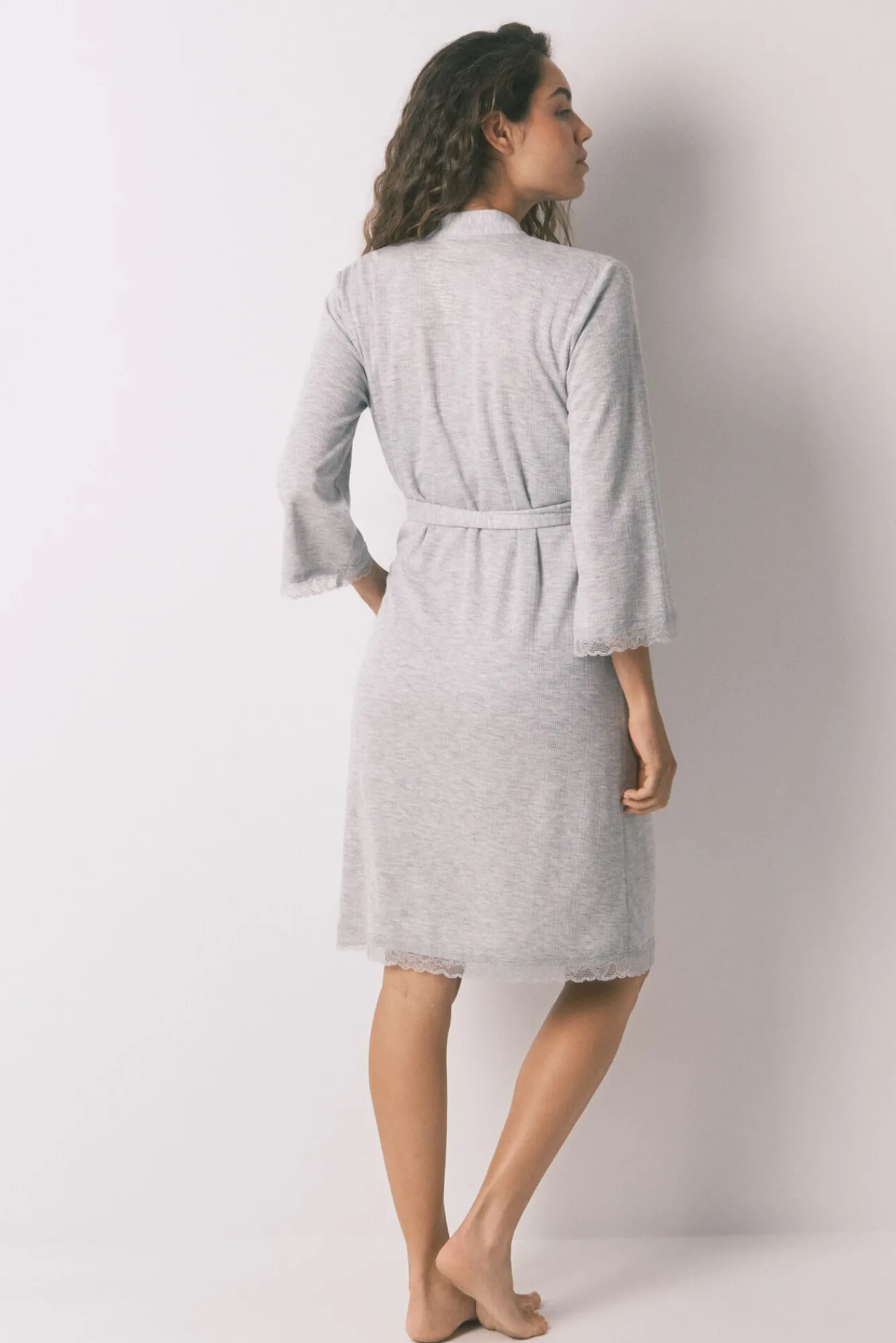 Women'secret Bata larga "maternity" pointelle oscuro