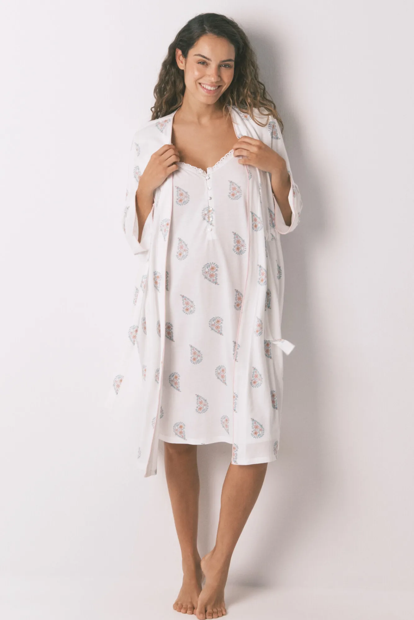 Women'secret Bata larga "maternity" print sello
