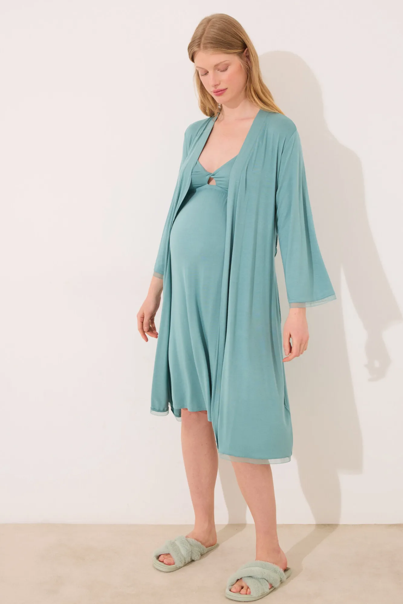Women'secret Bata larga "maternity" agua