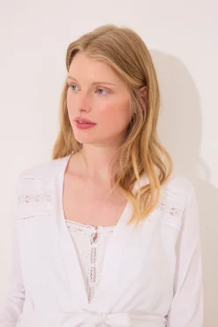 Women'secret Bata midi "maternity" blanco