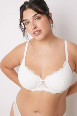 Women'secret BEAUTIFUL Sujetador clásico relleno encaje blanco