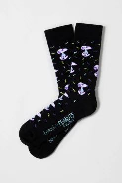 Besocks Snoopy organic cotton Knee High Socks Black