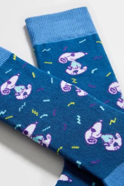 Besocks Snoopy organic cotton Knee High Socks in Blue
