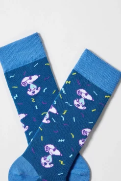 Besocks Snoopy organic cotton Knee High Socks in Blue