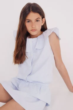 Crianças Springfield Kids Blusa rayas oxford niña