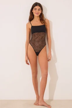 Women'secret Body encaje cebra
