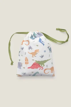 Crianças Textura Bolsa algodón dinosaurio