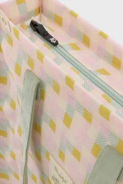 Mr. Wonderful Bolsa de tela tote bag cuadrados multicolor Hello, sunshine!