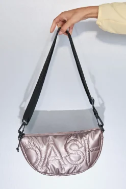 Dash and Stars Bolso bandolera nylon rosa metalizado