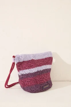 Women'secret Bolso cruzado rafia multicolor
