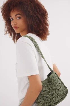 Springfield Bolso hombro rafia