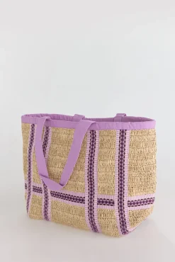 Slowlove Bolso shopper rafia cintas