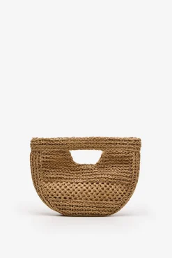 Cortefiel Bolso trenzado rafia