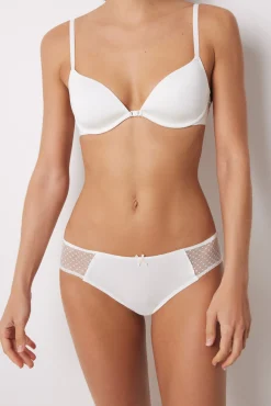 Women'secret Braga ancha algodón encaje y lazo