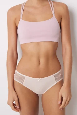 Women'secret Braga ancha algodón encaje y lazo