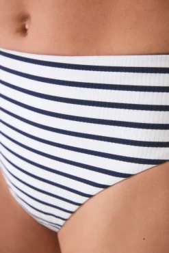 Women'secret Braga bikini alta moldeadora rayas navy
