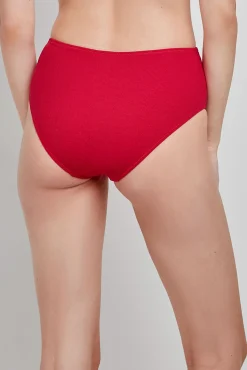 Gisela Braga bikini alta tejido estructura granate