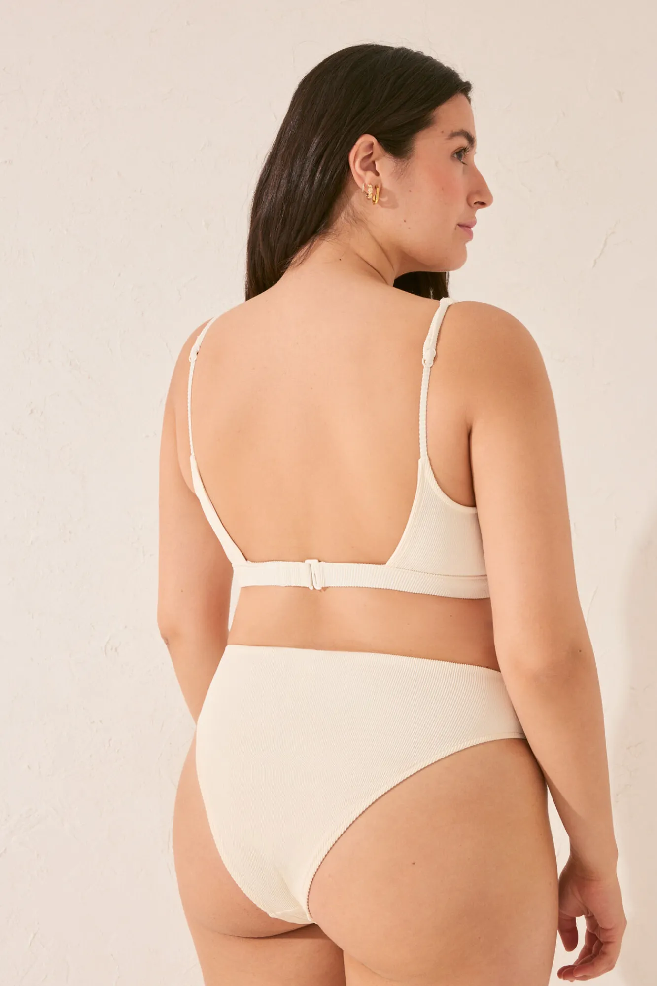 Women'secret Braga bikini ancha rib crema