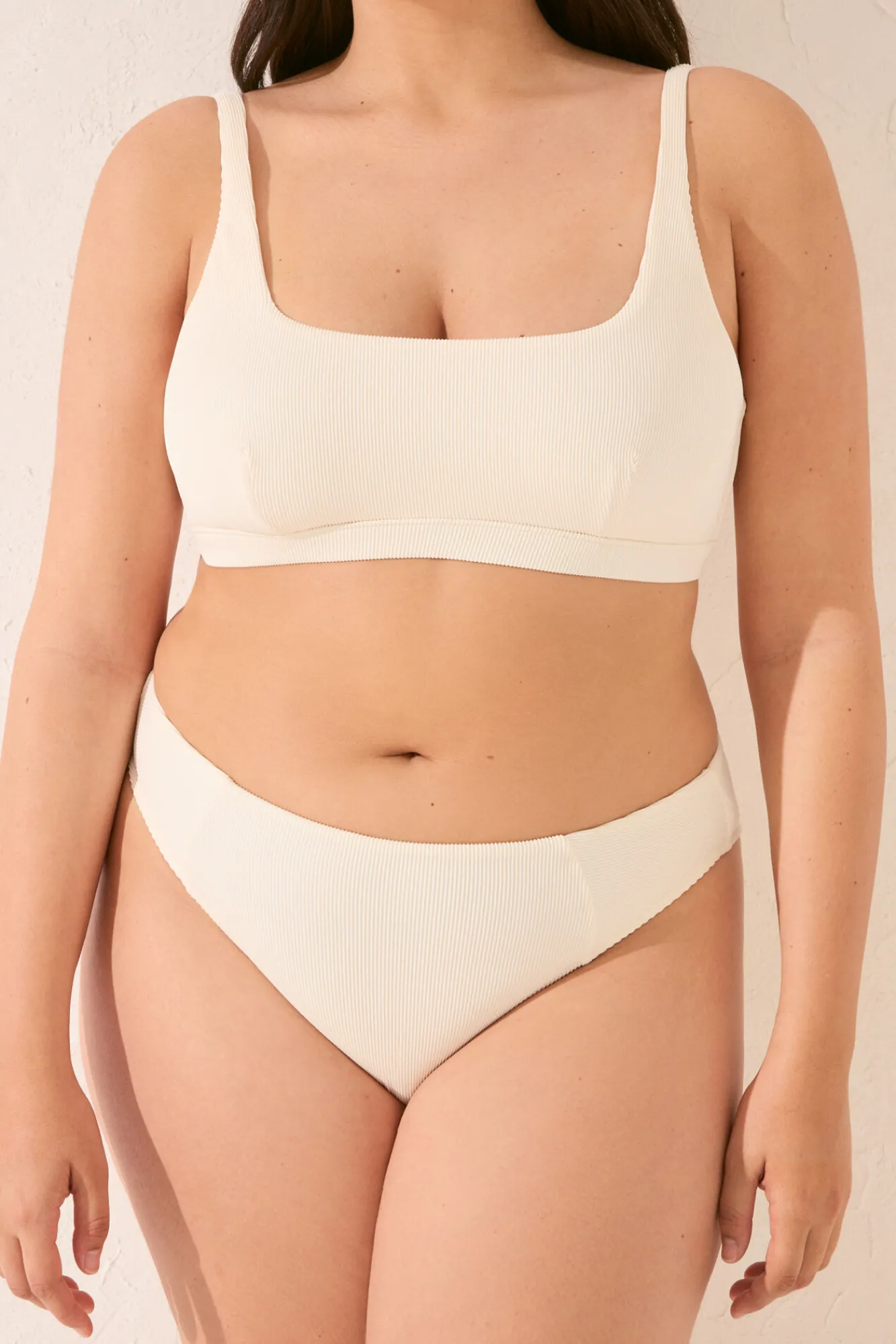 Women'secret Braga bikini ancha rib crema