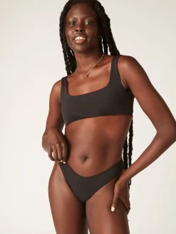 Modibodi Braga bikini clásica menstrual nailon reciclado negra absorción ligera moderada