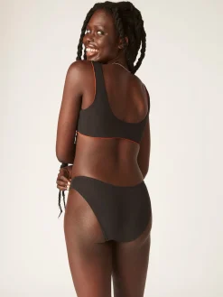 Modibodi Braga bikini clásica menstrual nailon reciclado negra absorción ligera moderada