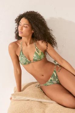 Women'secret Braga bikini clásica print tropical reversible