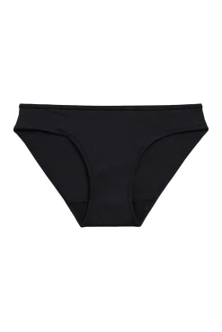 Modibodi Braga bikini menstrual alta nailon reciclado negra absorción ligera moderada