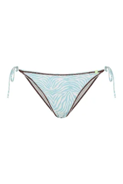HI&BYE Braga bikini tiras cebra turquesa