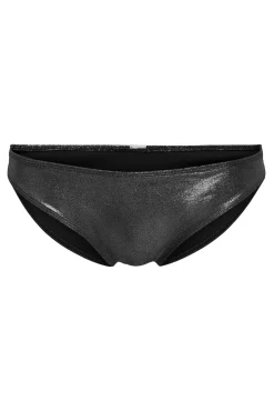 Only Braga de bikini brasileña negra metalizada