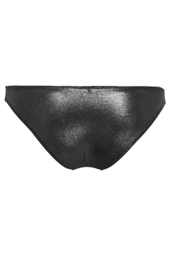 Only Braga de bikini brasileña negra metalizada