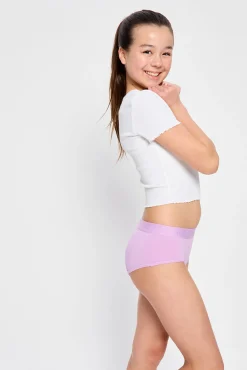 Modibodi Braga Menstrual Adolescente Boyleg Algodón Orgánico Flujo Abundante Pink
