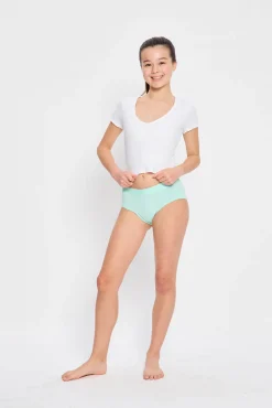 Modibodi Braga Menstrual Adolescente Boyleg Algodón Orgánico Flujo Abundante Green