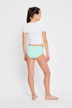 Modibodi Braga Menstrual Adolescente Boyleg Algodón Orgánico Flujo Abundante Green