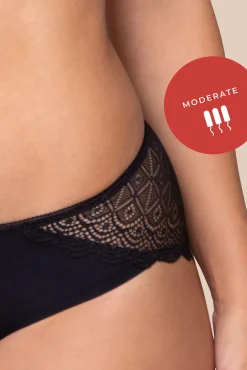 Proof Braga menstrual bikini encaje negra – Absorción media