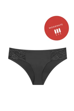 Proof Braga menstrual bikini encaje negra – Absorción media