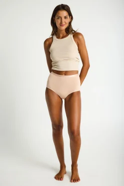 Modibodi Braga menstrual clásica brief alta bambú negra absorción ligera moderada